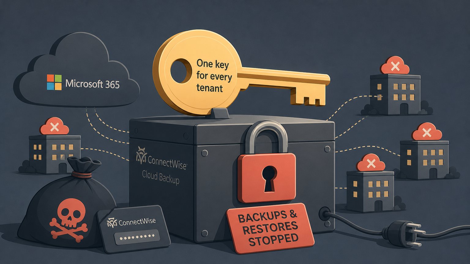 ConnectWise's backup app had one key for every tenant, and now nobody can restore