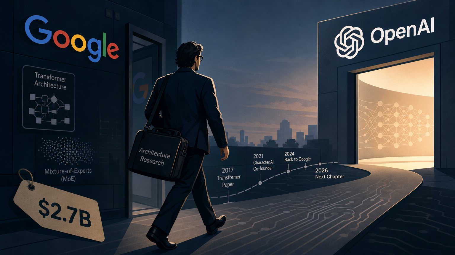 Google Paid $2.7 Billion to Get Him Back. Now He’s at OpenAI.