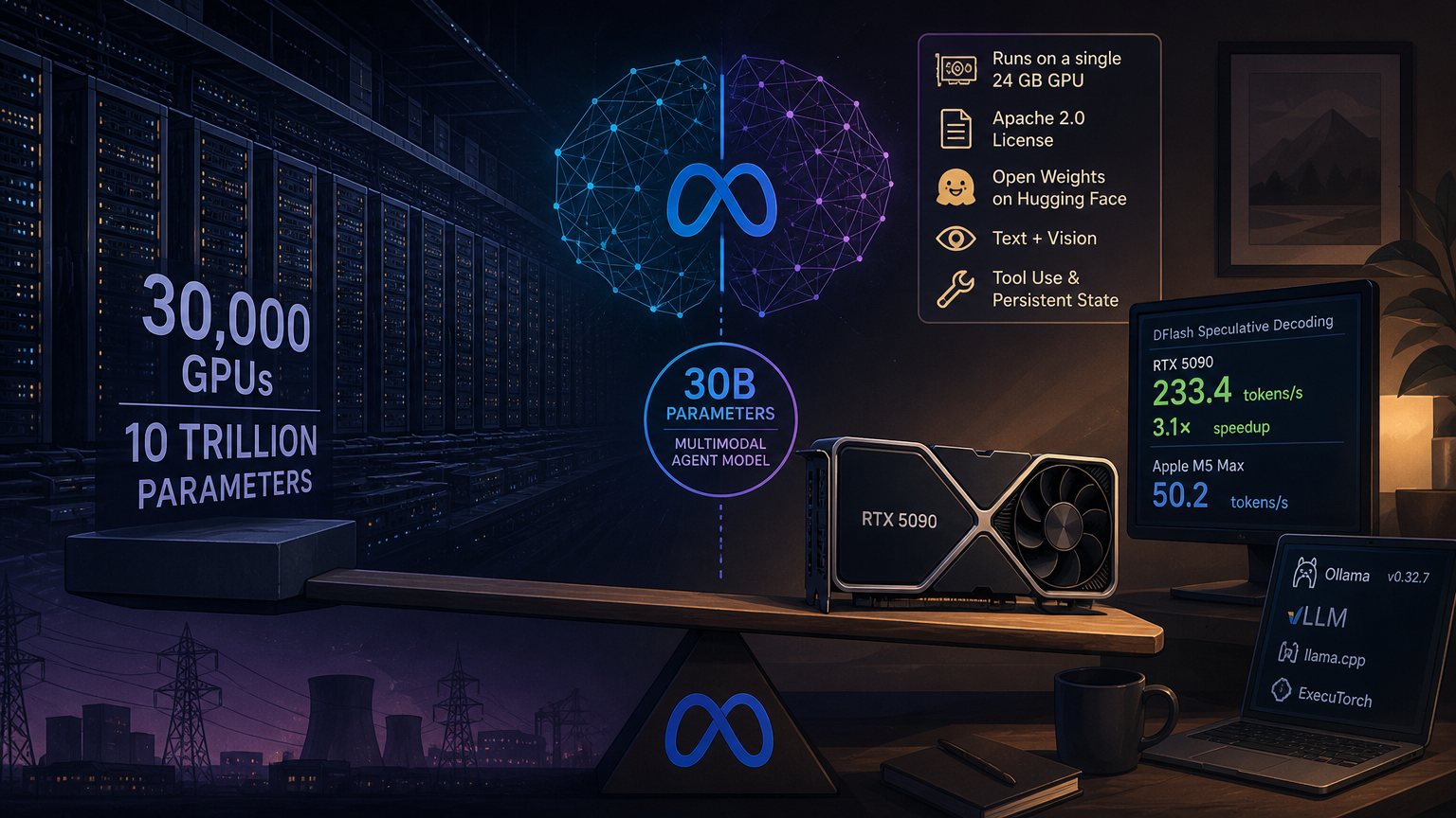 One GPU, Thirty Billion Parameters: What Meta's Muse Glimmer Actually Changes